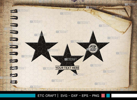 Stars Monogram, Stars Silhouette, Stars SVG, Glowing Stars Svg, Shooting Stars Svg, Sparkle Stars Svg, Sparkles Svg, SB00535 SVG ETC Craft 