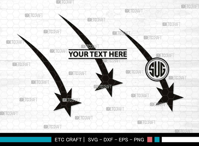 Stars Monogram, Stars Silhouette, Stars SVG, Glowing Stars Svg, Shooting Stars Svg, Sparkle Stars Svg, Sparkles Svg, SB00535 SVG ETC Craft 