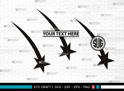 Stars Monogram, Stars Silhouette, Stars SVG, Glowing Stars Svg, Shooting Stars Svg, Sparkle Stars Svg, Sparkles Svg, SB00535 SVG ETC Craft 