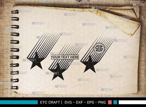 Stars Monogram, Stars Silhouette, Stars SVG, Glowing Stars Svg, Shooting Stars Svg, Sparkle Stars Svg, Sparkles Svg, SB00535 SVG ETC Craft 