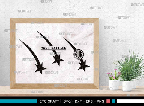 Stars Monogram, Stars Silhouette, Stars SVG, Glowing Stars Svg, Shooting Stars Svg, Sparkle Stars Svg, Sparkles Svg, SB00535 SVG ETC Craft 