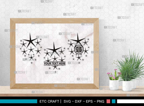 Stars Monogram, Stars Silhouette, Stars SVG, Glowing Stars Svg, Shooting Stars Svg, Sparkle Stars Svg, Sparkles Svg, SB00535 SVG ETC Craft 