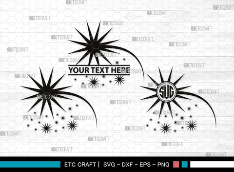 Stars Monogram, Stars Silhouette, Stars SVG, Glowing Stars Svg, Shooting Stars Svg, Sparkle Stars Svg, Sparkles Svg, SB00535 SVG ETC Craft 