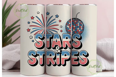 Stars & Stripes 20oz Tumbler Wrap Sublimation PixelChick 