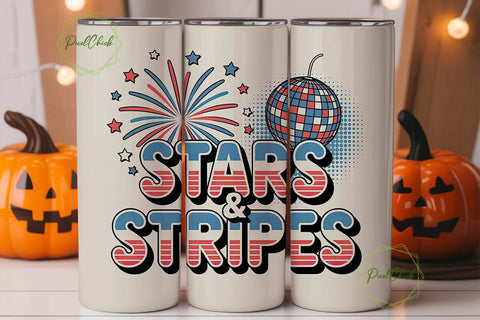 Stars & Stripes 20oz Tumbler Wrap Sublimation PixelChick 