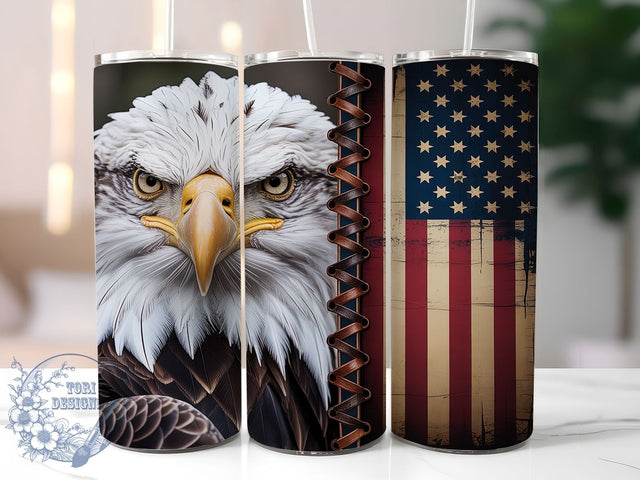 Stars & Stripes Freedom Eagle Tumbler, Eagle Sublimation PNG, Patriotic Tumbler Wrap, USA Pride Tumbler, 4th Of July Tumbler, Freedom Eagle Design, Veteran Gift Tumbler Sublimation ToriDesigns 