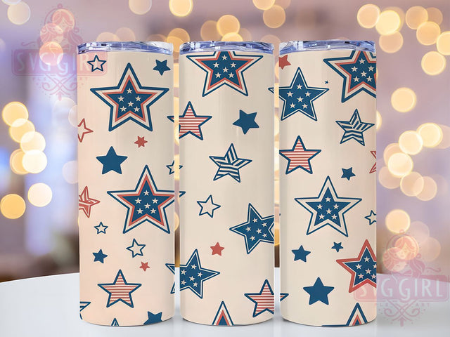 Stars & Stripes Patriotic Tumbler, Patriotic Tumbler Wrap, USA Flag Sublimation, 4th Of July Tumbler, Stars And Stripes Wrap, Red White Blue Tumbler, 20oz Patriotic Wrap Sublimation SvggirlplusArt 