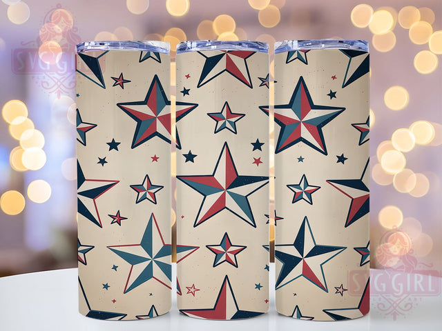 Stars & Stripes Patriotic Tumbler, Patriotic Tumbler Wrap, USA Flag Sublimation, 4th Of July Tumbler, Stars And Stripes Wrap, Red White Blue Tumbler, 20oz Patriotic Wrap Sublimation SvggirlplusArt 