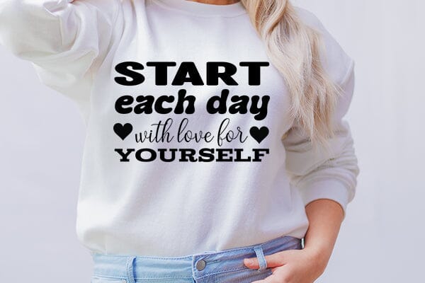 start each day with love for yourself SVG Angelina750 