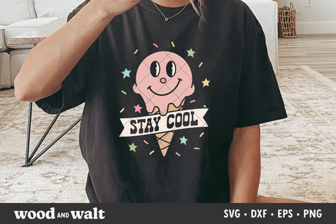 Stay Cool SVG | Ice Cream PNG | Cute Summer Design SVG Wood And Walt 