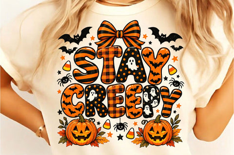 Stay Creepy PNG, Funny Halloween PNG Sublimation SVGista 
