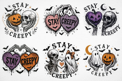 Stay Creepy PNG, Retro Dripping Heart Halloween Png, Skeleton Hand Spooky Graphic, Grunge Horror Sublimation Design Trendy Png, Skeleton Png SVG DesignDestine 