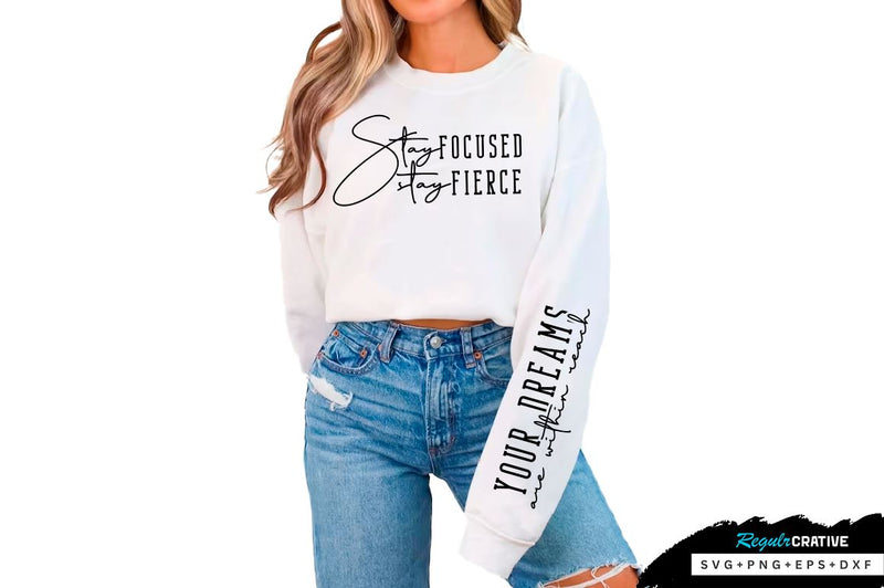 Stay focused Sleeve SVG Design, Inspirational sleeve SVG, Motivational Sleeve SVG Design, Positive Sleeve SVG SVG Regulrcrative 