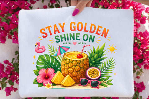 Stay Golden Shine On Tropical Summer PNG Sublimation SVGArt 