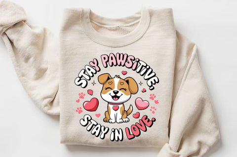 Stay pawsitive, stay in love Sublimation Design Sublimation Regulrcrative 