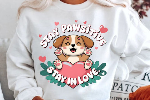 Stay pawsitive, stay in love Sublimation Design Sublimation Regulrcrative 