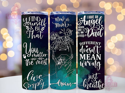 Stay Positive 20oz Tumbler Wrap Sublimation Design, Straight Tapered Tumbler Wrap, Inspirational Tumbler Png, Instant Digital Download Sublimation SvggirlplusArt 