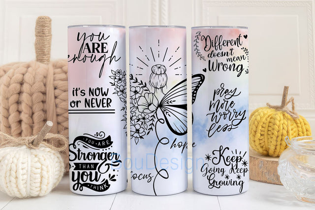 Stay Positive Design Tumbler Wrap, Mom Quotes, Teacher Quotes, Inspirational Sublimation Sublimation BouDesign 