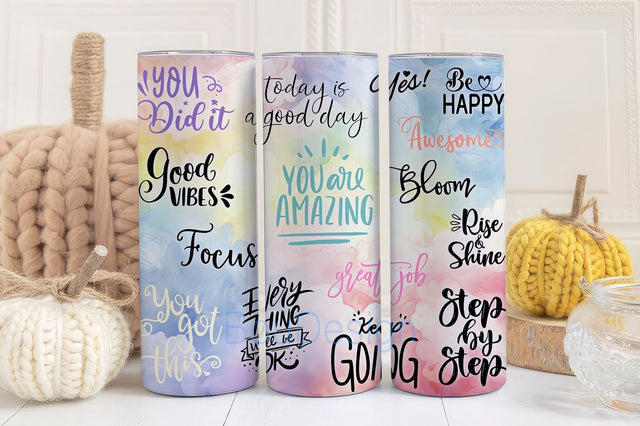 Stay Positive Design Tumbler Wrap, Mom Quotes, Teacher Quotes, Inspirational Sublimation Sublimation BouDesign 