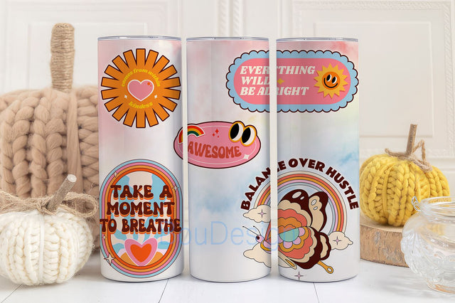 Stay Positive Design Tumbler Wrap, Mom Quotes, Teacher Quotes, Inspirational Sublimation Sublimation BouDesign 