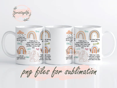 Stay Positive Mug Wrap Design, Instant Digital Design Download Mug Wrap Design, Mug Design PNG Sublimation PrintingLife 