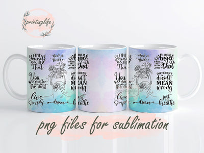 Stay Positive Mug Wrap Design, Instant Digital Design Download Mug Wrap Design, Mug Design PNG Sublimation PrintingLife 