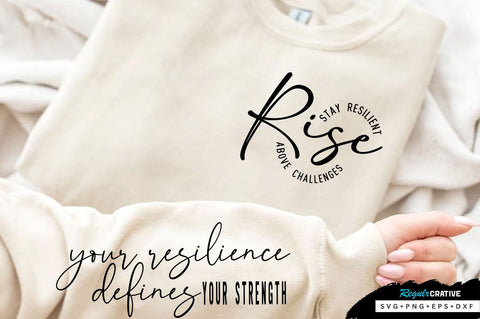 Stay resilient Sleeve SVG Design, Inspirational sleeve SVG, Motivational Sleeve SVG Design, Positive Sleeve SVG SVG Regulrcrative 