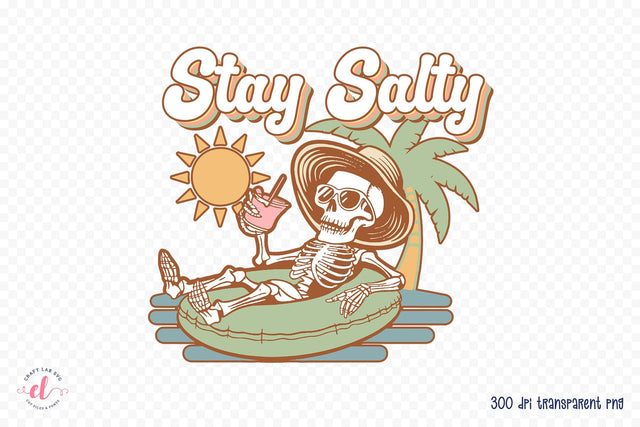 Stay Salty - Retro Summer Sublimation Sublimation CraftLabSVG 