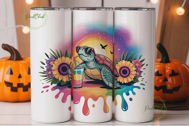 Stay Salty Turtle 20oz Tumbler Wrap Sublimation PixelChick 