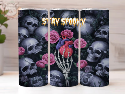 Stay Spooky 20oz Tumbler Png, Straight & Tapered Tumbler Png, Halloween Tumbler Png, Digital Download PNG Sublimation Lara' s Designs 
