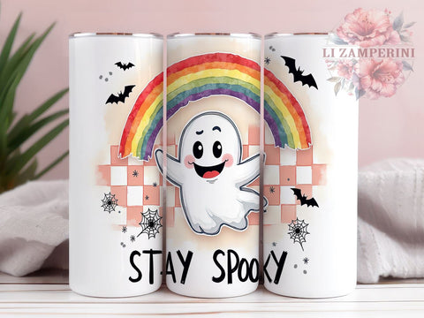 Stay Spooky 20oz Tumbler Wrap PNG, Spooky Season Tumbler PNG Sublimation Design, Straight & Tapered Tumbler Wrap, Instant Digital Download Sublimation Li Zamperini 