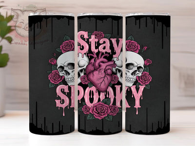 Stay Spooky Ghost Halloween Fall Tumbler, Halloween Vibes, Ghost Wrap, Spooky Tumbler, Fall Design, Sublimation Cup, 20Oz Tumbler Sublimation Lara' s Designs 