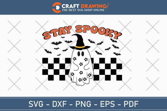 Stay Spooky Halloween Svg, Halloween Png , Halloween Clipart, Ghost Svg, Halloween Shirt Svg, Hippie Svg, Retro Svg, Svg Bundle, Sublimation Designs SVG Debashish Barman 