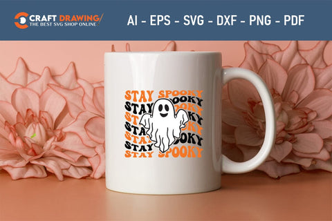 Stay Spooky Halloween Svg, Halloween Png , Halloween Clipart, Ghost Svg, Halloween Shirt Svg, Hippie Svg, Retro Svg, Svg Bundle, Sublimation Designs SVG Debashish Barman 