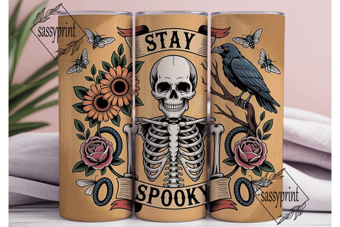 Stay Spooky Halloween Tumbler Wrap Sublimation sassyprint 