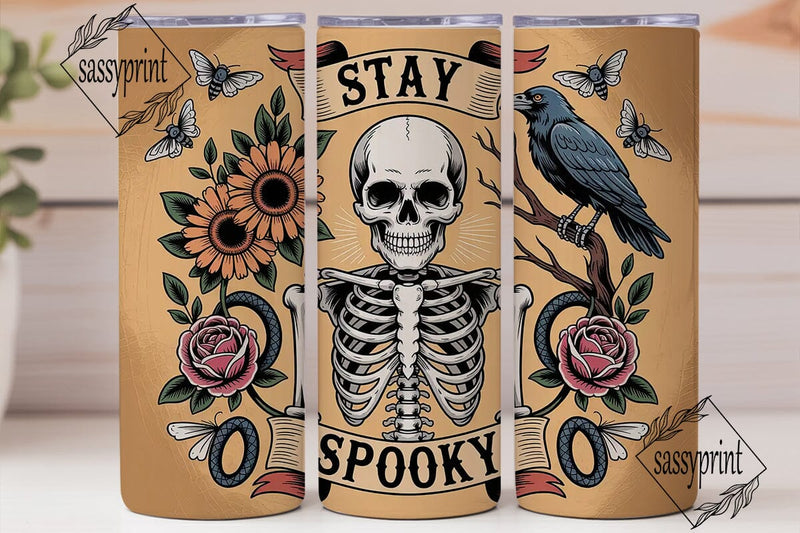 Stay Spooky Halloween Tumbler Wrap Sublimation sassyprint 