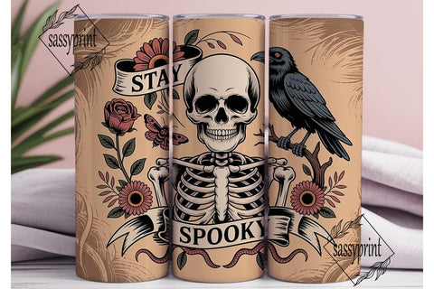 Stay Spooky Halloween Tumbler Wrap Sublimation sassyprint 