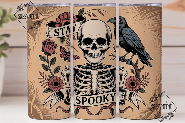 Stay Spooky Halloween Tumbler Wrap Sublimation sassyprint 