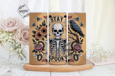 Stay Spooky Halloween Tumbler Wrap Sublimation sassyprint 