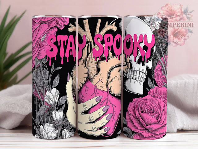 Stay Spooky Halloween Vibes Tumbler, Halloween Vibes Wrap, 20oz Sublimation Design, Spooky Season Cup, Gothic Halloween Tumbler, Creepy Cute Tumbler, Spooky Gift Idea Sublimation Li Zamperini 