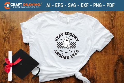 Stay Spooky Svg, Halloween Svg , Halloween Clipart, Ghost Svg, Halloween Shirt Svg, Hippie Svg, Retro Svg, Svg Bundle, Sublimation Designs SVG Debashish Barman 