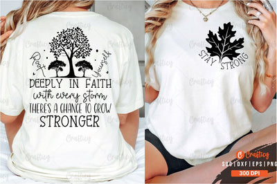 Stay strong Front and Back SVG T shirt Design SVG Designangry 