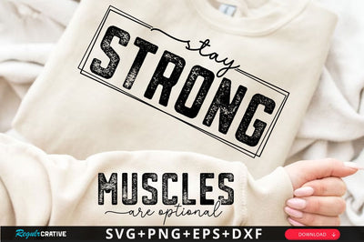 Stay Strong Sleeve SVG Design SVG Regulrcrative 