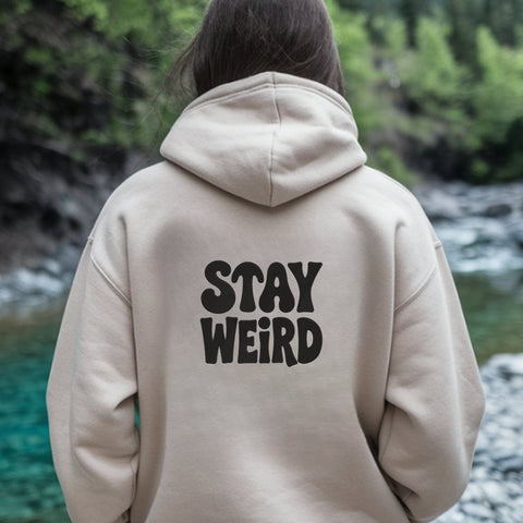 Stay Weird Embroidery Design – Funny Retro Groovy Saying Typography Machine Embroidery File Embroidery/Applique DESIGNS PatternFeed8 