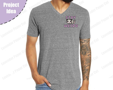 Stay Weird Possum SVG, PNG, JPEG, Clipart, Sublimation. Kawaii Possum, Cute Possum SVG Lavender Paper Cut 