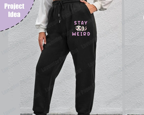 Stay Weird Possum SVG, PNG, JPEG, Clipart, Sublimation. Kawaii Possum, Cute Possum SVG Lavender Paper Cut 