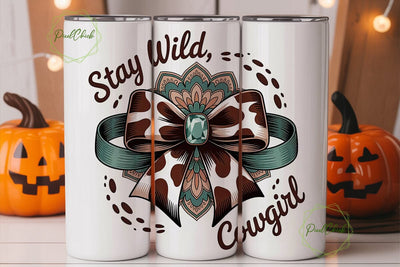 Stay Wild Cowgirl 20oz Tumbler Wrap Sublimation PixelChick 