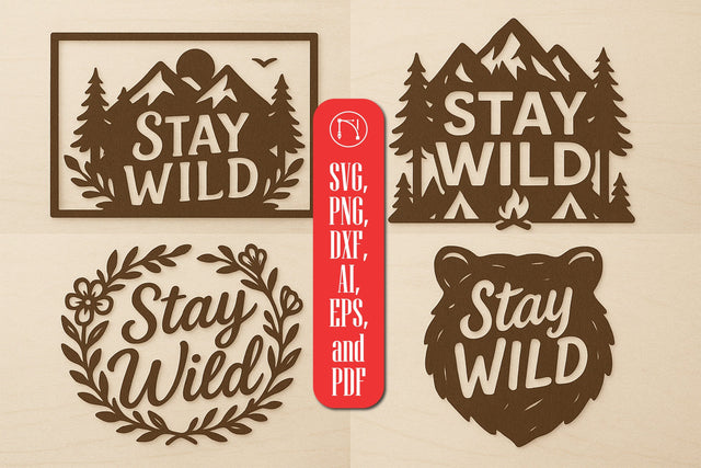 Stay Wild Laser Cut SVG Bundle SVG MD JOYNAL ABDIN 