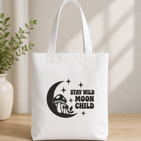Stay Wild Moon Child Embroidery Design – Crescent Moon Mushroom Celestial Machine Embroidery File Embroidery/Applique DESIGNS PatternFeed8 