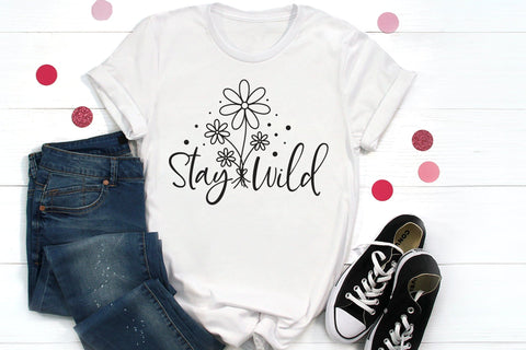 Stay Wild SVG - Wildflower Quote SVG SVG CraftLabSVG 